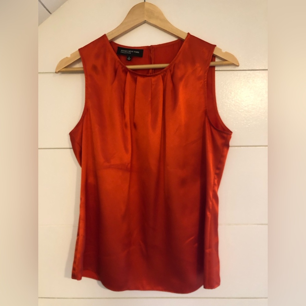 Silky red tank top